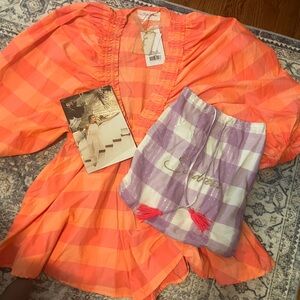Alicia Jumpsuit Gingham Coral